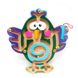 Дерев’яний магнітний лабіринт, папуга